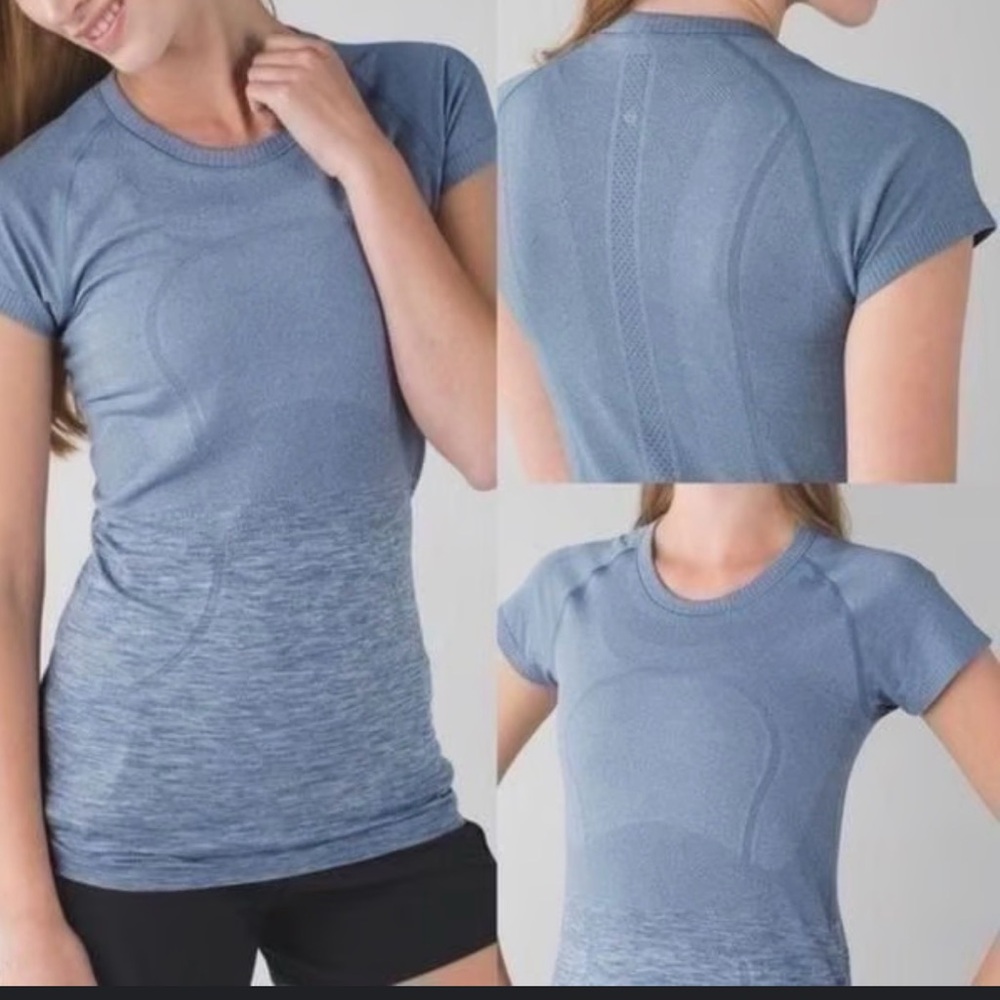 Lululemon Swiftly Tech Short Sleeve In Gradient Blue Size 10